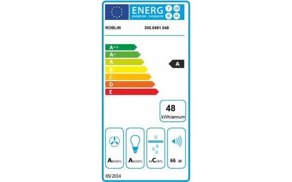 ROBLIN Altima 77 Inox - &Eacute;tiquette &eacute;nergie