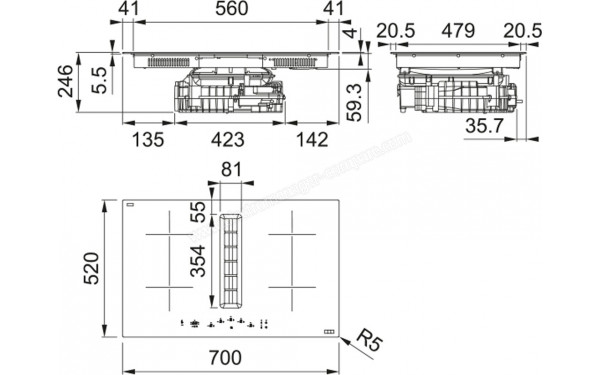 ROBLIN Alto 70 Recyclage - Dimensions