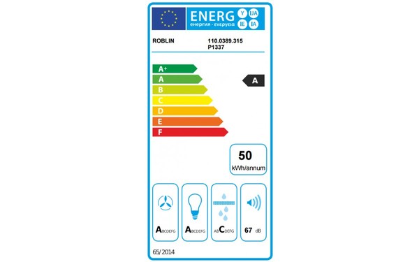 ROBLIN Astra 900 Inox - &Eacute;tiquette &eacute;nergie