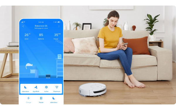 ROBOROCK E5 Blanc - Mise en situation