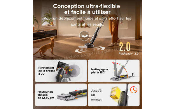 ROBOROCK F25 BX GEN 2 - Conception ultra-flexible et facile &agrave; utiliser