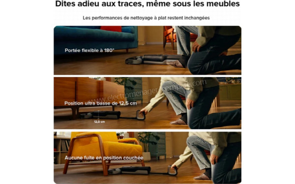 ROBOROCK F25 Combo - Conception &agrave; plat &agrave; 180&deg;