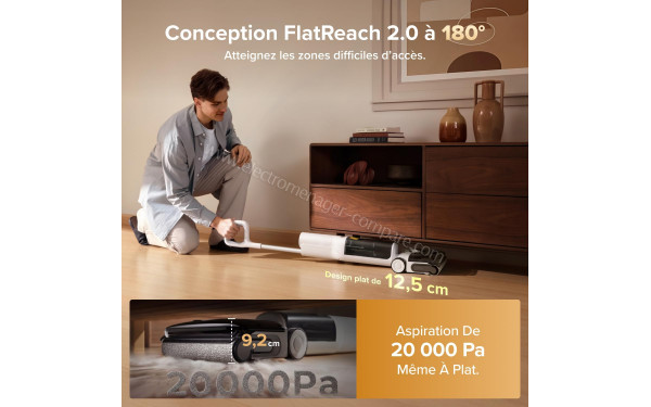 ROBOROCK F25 GT Gen2 - Conception FlatReach 2.0 &agrave; 180&deg;