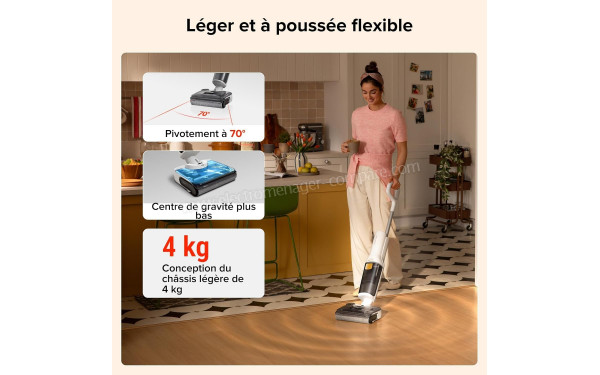 ROBOROCK F25 GT - L&eacute;ger et &agrave; pouss&eacute;e flexible