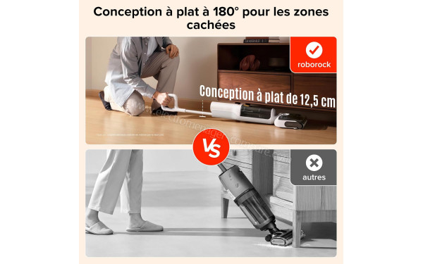 ROBOROCK F25 GT - Conception &agrave; plat &agrave; 180&deg;