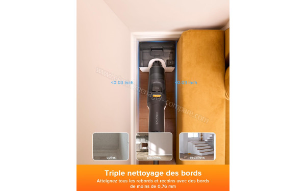 ROBOROCK F25 LT - Triple nettoyage des bords