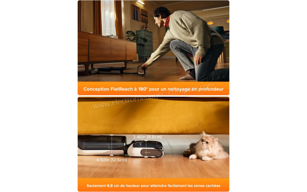 ROBOROCK F25 LT - Technologie FlatReach