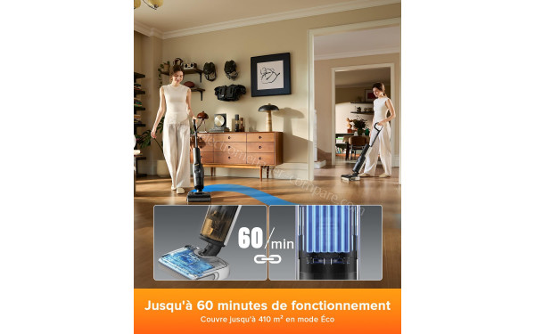 ROBOROCK F25 LT - Autonomie jusqu'&agrave; 60 minutes
