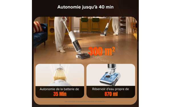 ROBOROCK F25 RT - Autonomie jusqu'&agrave; 40 minutes