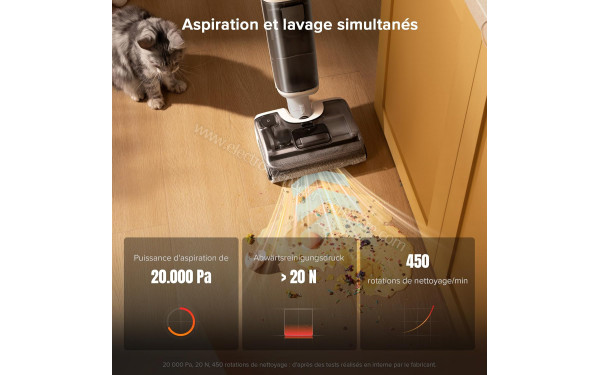 ROBOROCK F25 RT - Aspiration et lavage simultan&eacute;s