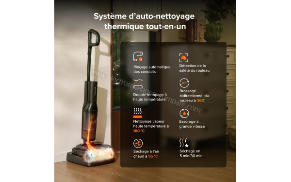ROBOROCK F25 Steam Set Noir - Syst&egrave;me d'auto-nettoyage thermique tout-en-un