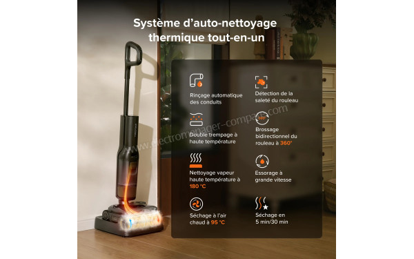 ROBOROCK F25 Steam Noir - Syst&egrave;me d'auto-nettoyage thermique tout-en-un