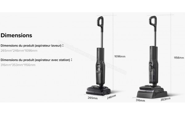 ROBOROCK F25 Ultra - Dimensions