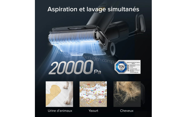 ROBOROCK F25 XT - Aspiration et lavage simultan&eacute;s