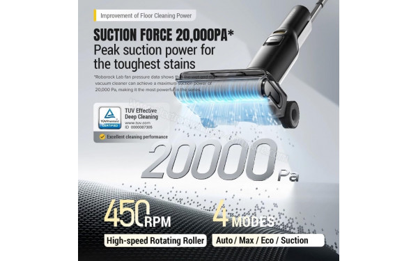 ROBOROCK F25 - Puissance d'aspiration