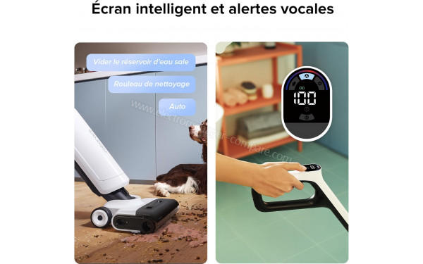ROBOROCK Flexi Lite - Ecran intelligent et alertes vocales