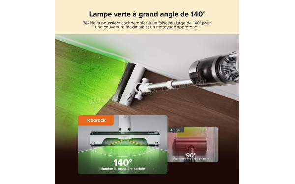 ROBOROCK H60 Hub - Lampe verte &agrave; grand angle de 140&deg;