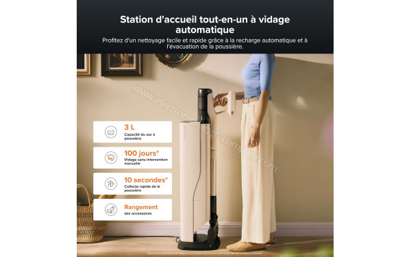 ROBOROCK H60 Hub Pro - Station d'accueil tout-en-un &agrave; vidage automatique