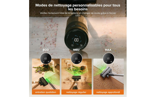 ROBOROCK H60 Hub Pro - Modes de nettoyage personnalisables pour tous les besoins