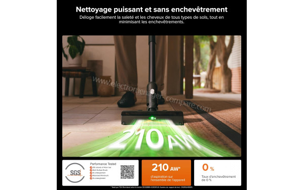 ROBOROCK H60 Hub Ultra - Puissance d'aspiration