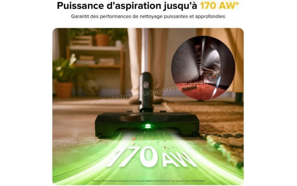 ROBOROCK H60 Pro - Puissance d'aspiration