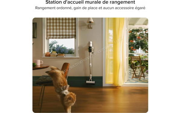 ROBOROCK H60 - Vue sur la station murale de chargement