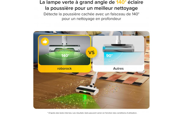 ROBOROCK H60 - Lampe verte &agrave; grand angle de 140&deg;