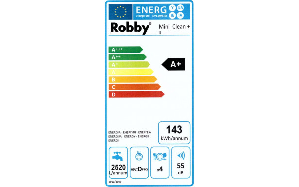 ROBBY Mini Clean + - &Eacute;tiquette &eacute;nergie