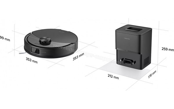 ROBOROCK Q10 Max+ Noir - Dimensions