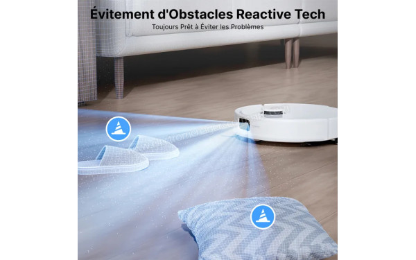 ROBOROCK Q10 PF+ Blanc - Evitement d'obstacles Reactive Tech