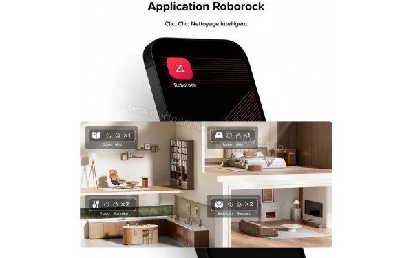 ROBOROCK Q10 PF Noir - Application pour smartphones ou tablettes