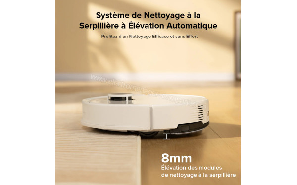 ROBOROCK Q10 S5 Blanc - Syst&egrave;me de nettoyage &agrave; la serpilli&egrave;re &agrave; &eacute;l&eacute;vation automatique
