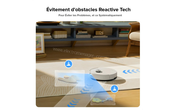 ROBOROCK Q10 S5 Blanc - Evitement d'obstacles Reactive Tech