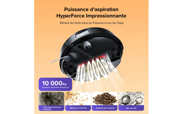 ROBOROCK Q10 S5 Noir - Puissance d'aspiration