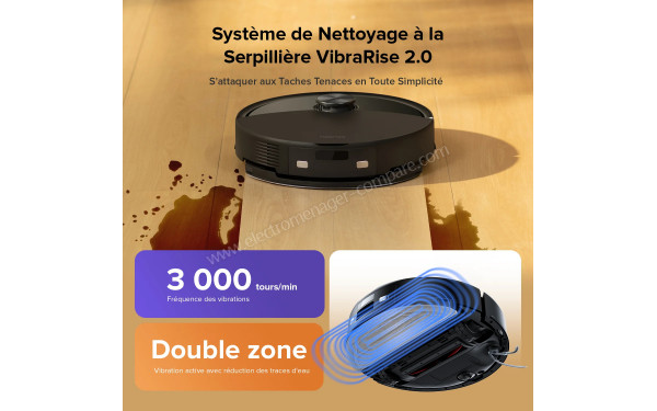 ROBOROCK Q10 S5 Noir - Syst&egrave;me VibraRise 2.0