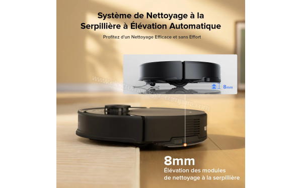 ROBOROCK Q10 S5 Noir - Syst&egrave;me de nettoyage &agrave; la serpilli&egrave;re &agrave; &eacute;l&eacute;vation automatique
