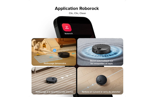 ROBOROCK Q10 S5 Noir - Application pour smartphones ou tablettes