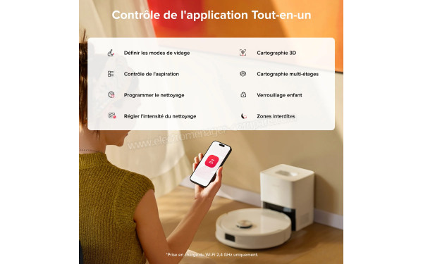 ROBOROCK Q10 S5+ Blanc - Application pour smartphones ou tablettes