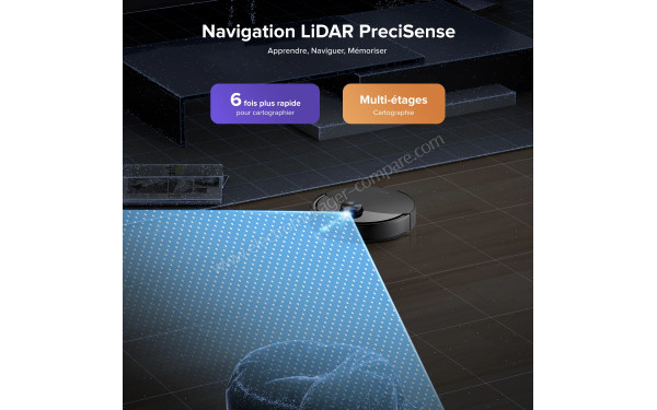 ROBOROCK Q10 S5+ Noir - Navigation LiDAR PreciSense