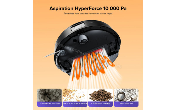 ROBOROCK Q10 S5+ Noir - Aspiration HyperForce