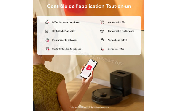ROBOROCK Q10 S5+ Noir - Application pour smartphones ou tablettes