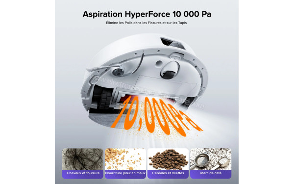 ROBOROCK Q10 S5+ Set Blanc - Aspiration HyperForce