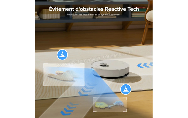 ROBOROCK Q10 S5+ Set Blanc - Evitement d'obstacles Reactive Tech