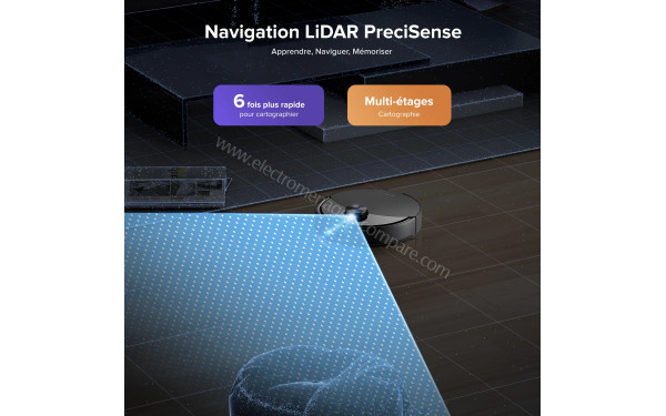 ROBOROCK Q10 S5+ Set Noir - Navigation LiDAR PreciSense