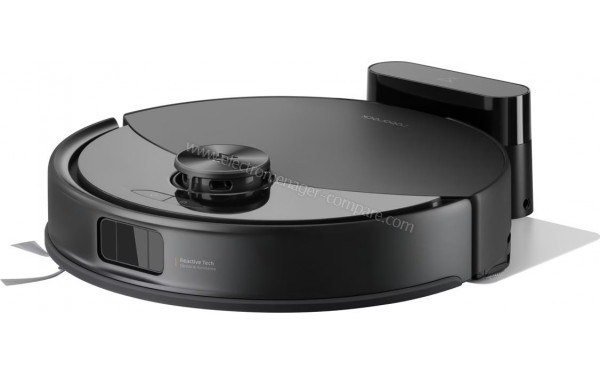 ROBOROCK Q10 VF Noir - Vue de 3/4 droite sur la base de chargement