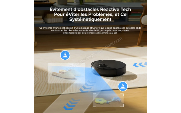ROBOROCK Q10 X5 Noir - Evitement d'obstacles Reactive Tech
