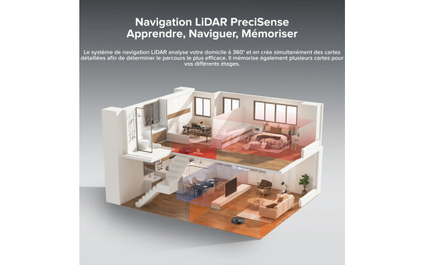 ROBOROCK Q10 X5 Noir - Navigation LiDAR PreciSense