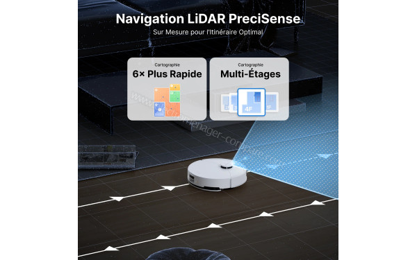 ROBOROCK Q10 X5+ Blanc - Navigation LiDAR PreciSense