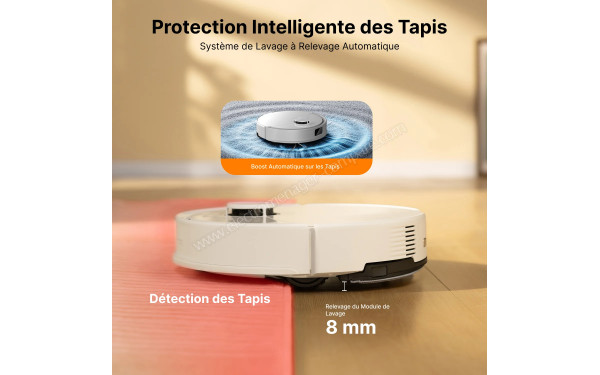 ROBOROCK Q10 X5+ Blanc - Protection intelligente des tapis