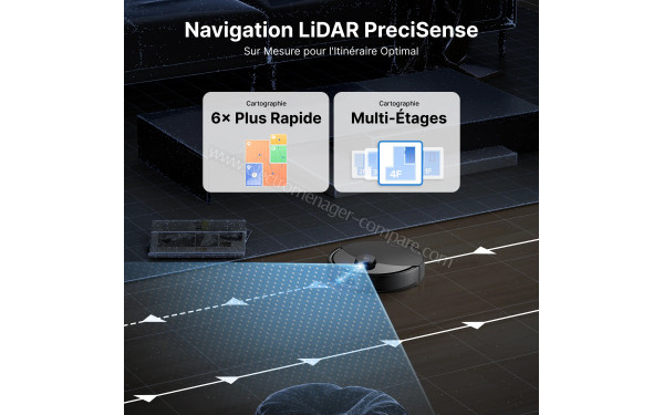 ROBOROCK Q10 X5+ Noir - Navigation LiDAR PreciSense